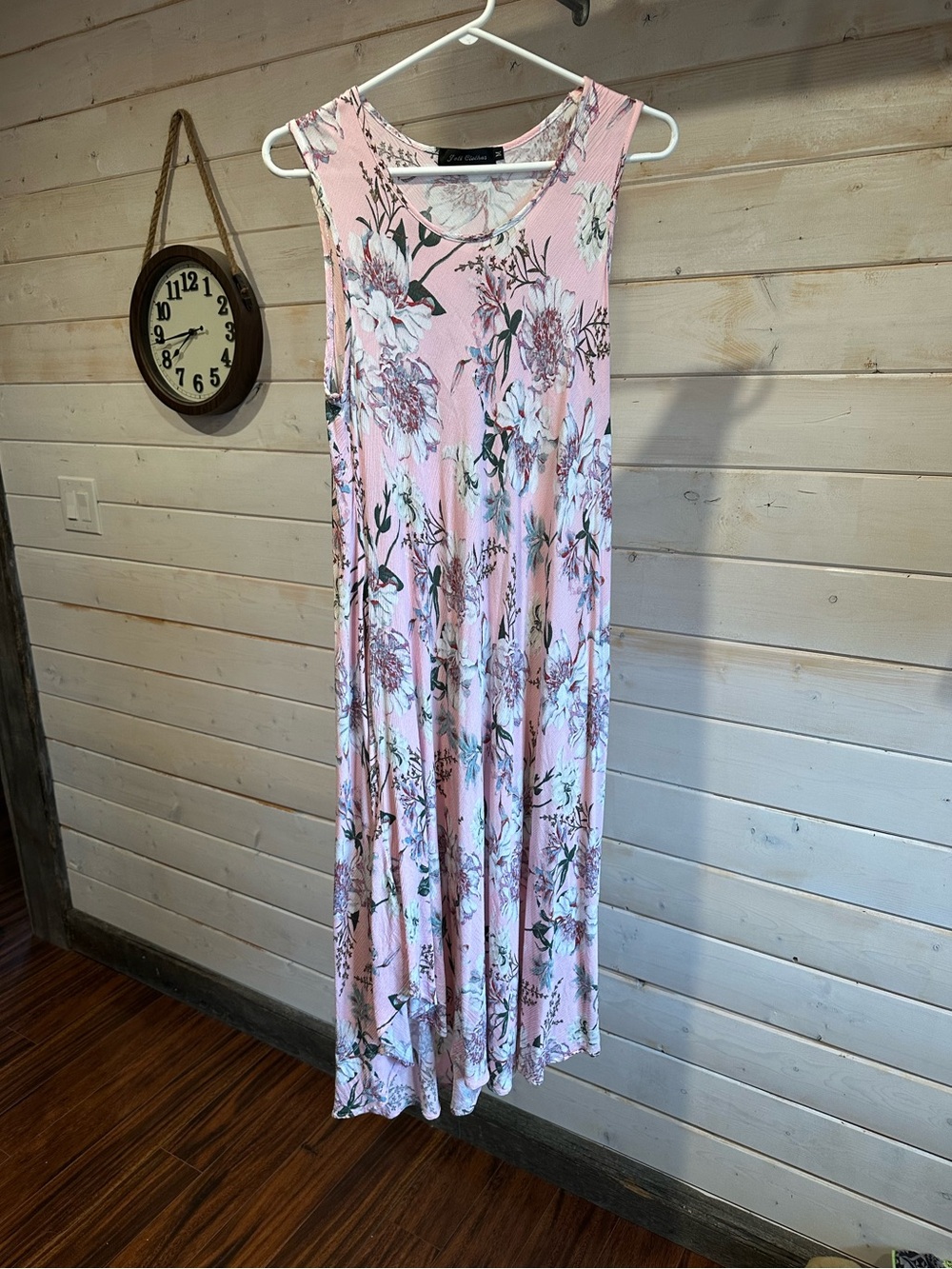 Joli Clothes | Pink Floral Sleeveless Maxi Dress